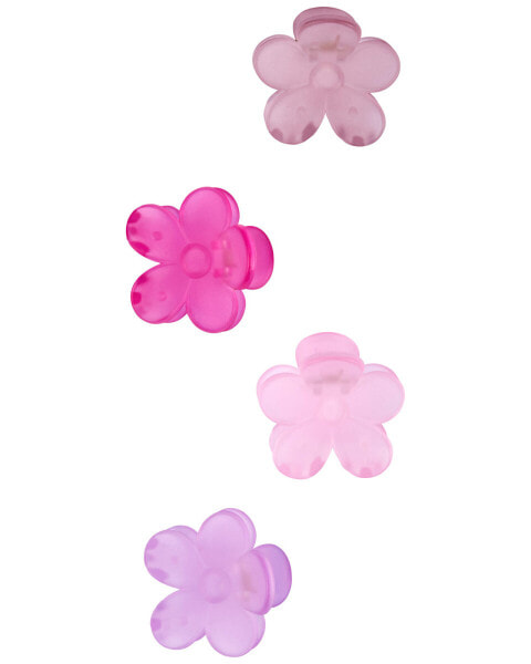 4-Pack Flower Claw Clips One Size