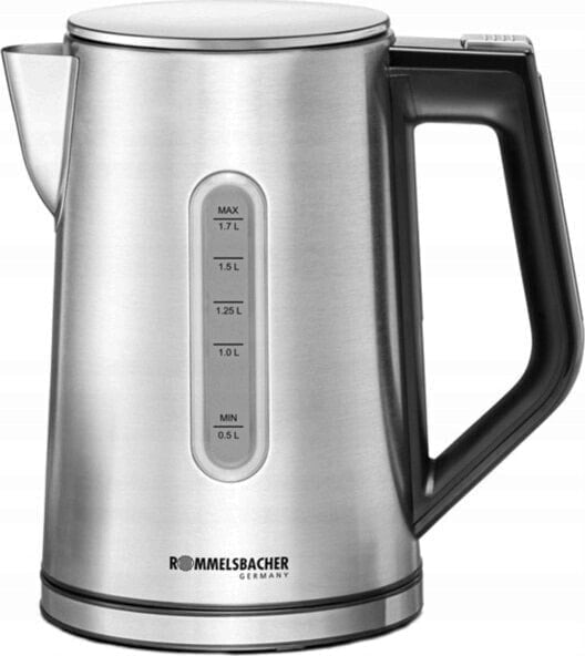 Czajnik Rommelsbacher Rommelsbacher Sunny WK 3000 kettle (stainless steel/black, 3,000 watts, 1.7 liters)