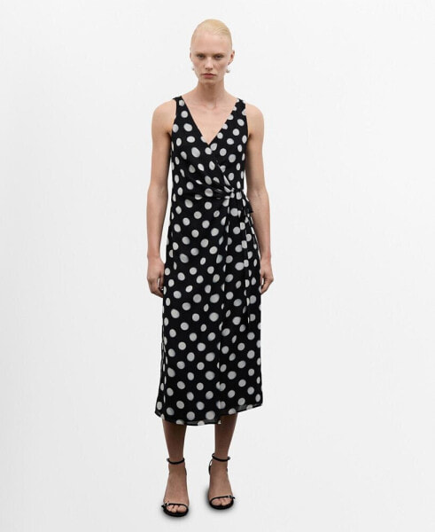 Women's Polka-Dots Cross Dress