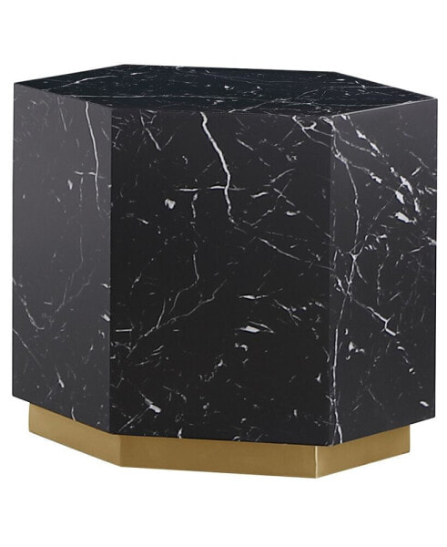 Zhuri 20" Faux Marble Hexagon End Table