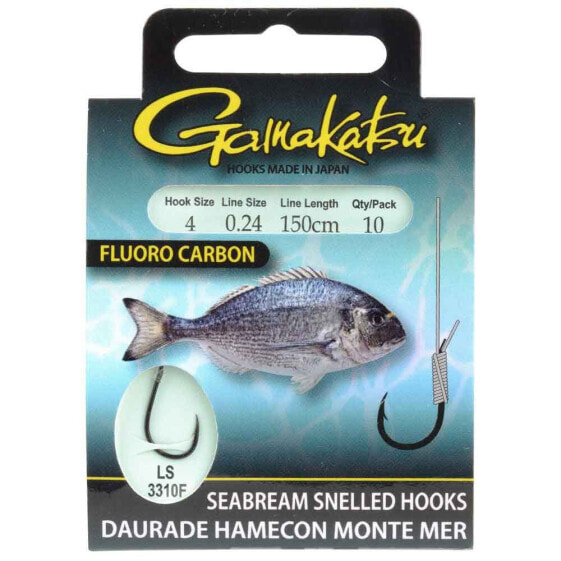 GAMAKATSU Booklet Seab FC 3310F Tied Hook 0.280 mm 150 cm