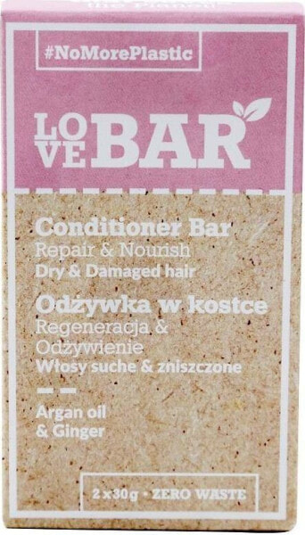 Love Bar LOVE BAR_Conditioner Bar odżywka w kostce do włosów suchych i zniszczonych Olej Arganowy Imbir 2x30g