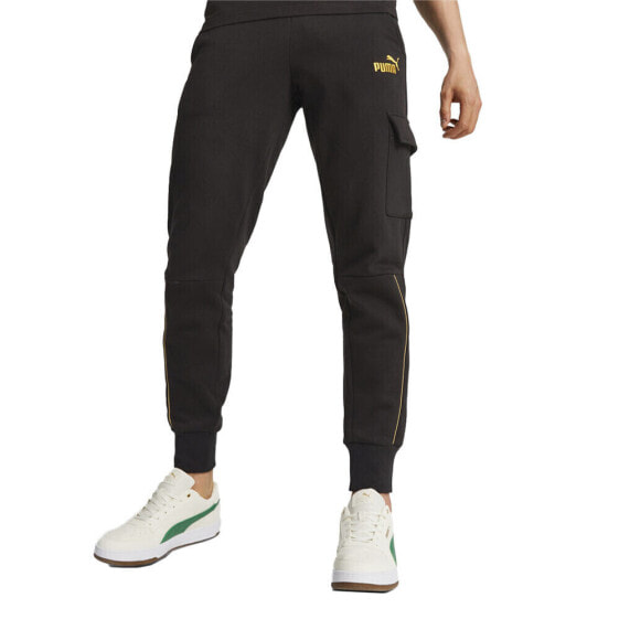 Puma Essential Minimal Gold Cargo Pants Mens Black Casual Athletic Bottoms 68001