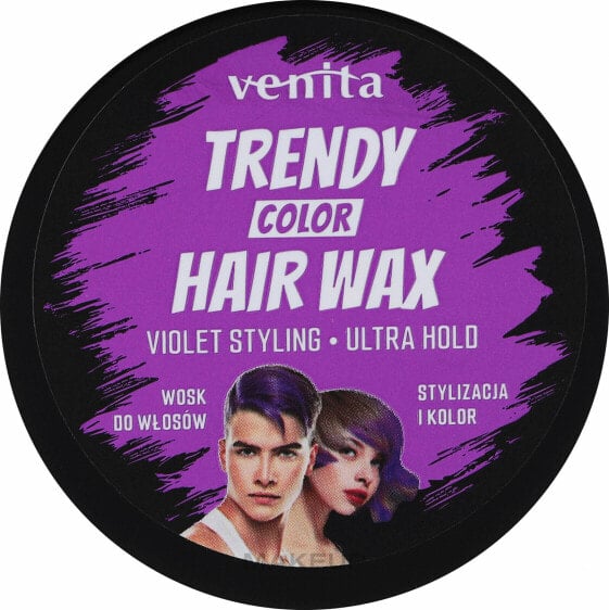 Farbiges Haarwachs - Venita Trendy Color Hair Wax Violet