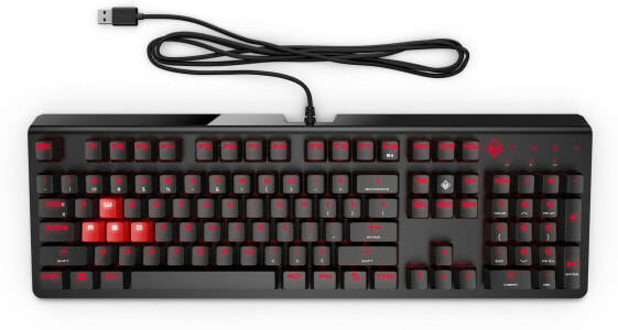 HP OMEN by Keyboard 1100 - Full-size (100%) - Wired - USB - Mechanical - LED - Black