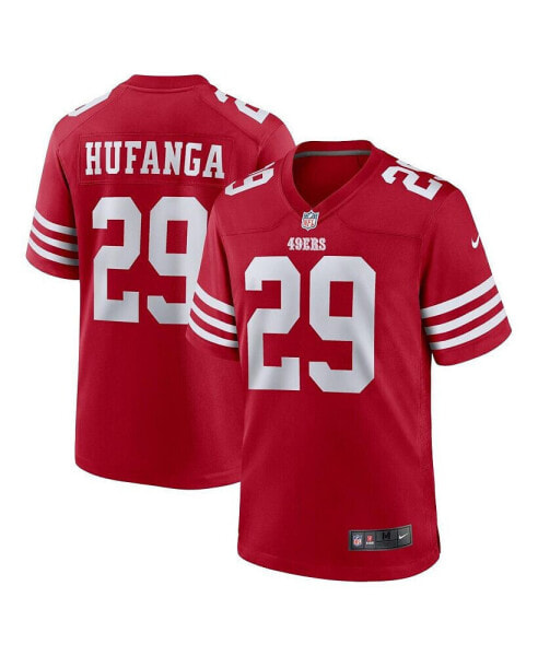Men's Talanoa Hufanga Scarlet San Francisco 49ers Game Player Jersey