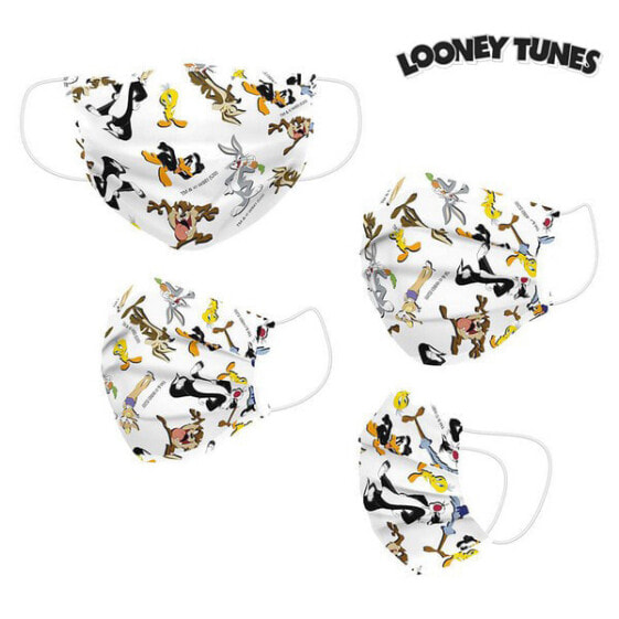 Looney Tunes  --Детская многоразовая тканевая маска( белая с рисунком)