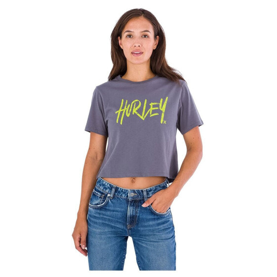 HURLEY Oceancare Washed Cropped short sleeve T-shirt