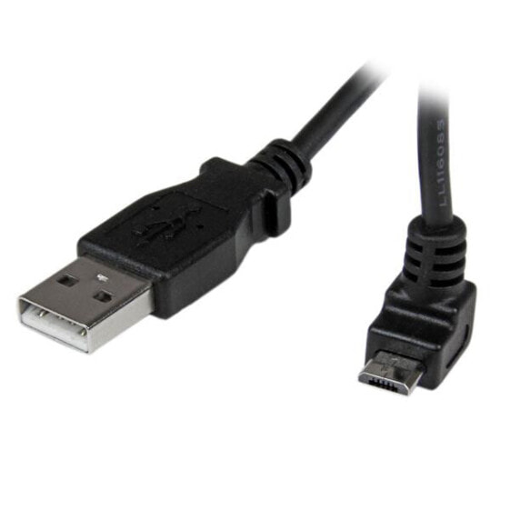StarTech.com 1m Micro USB Cable - A to Up Angle Micro B - 1 m - USB A - Micro-USB B - USB 2.0 - Male/Male - Black