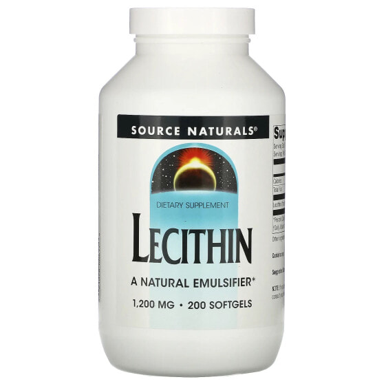 БАД Лецитин Source Naturals, 1 200 мг, 200 капсул