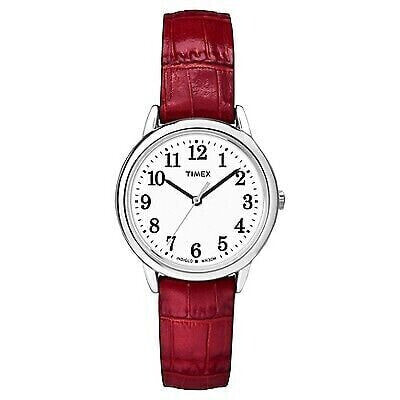 Часы Timex Easy Reader Leather Silver/Red