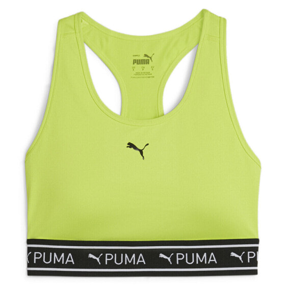 Топ спортивный Puma 4Keeps Elastic Sports Bra водителя зеленого цвета для женщин через 10086215058815.