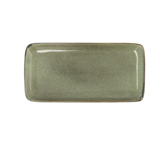 Поднос Bidasoa Ikonic Зеленый Керамика (28 x 14 cm) (Pack 4x)