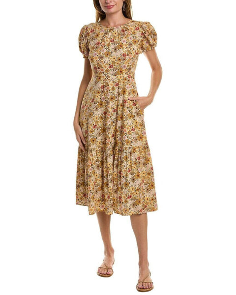 Платье женское Madewell Libby Midi Dress коричневое