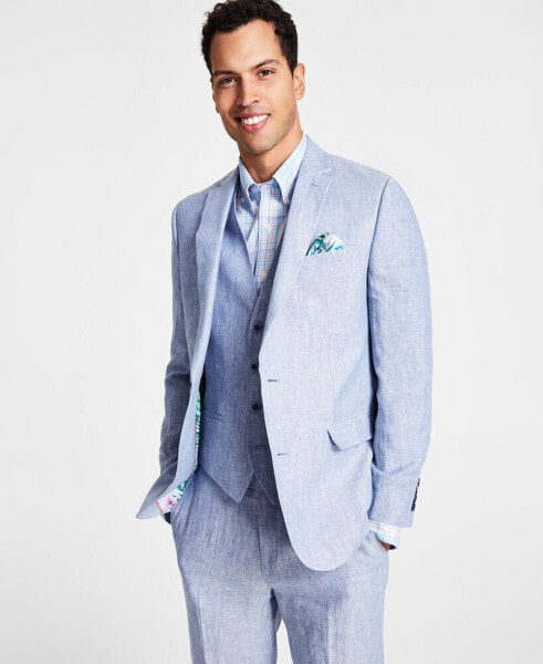 Костюм для мужчин Bar III Slim-Fit Linen Suit Jackets, созданный для Macy's