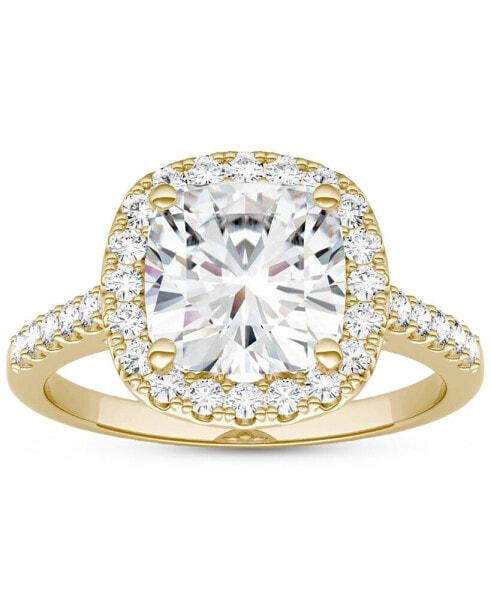 Moissanite Cushion Halo Ring (2-7/8 ct. tw. Diamond Equivalent) in 14k Gold