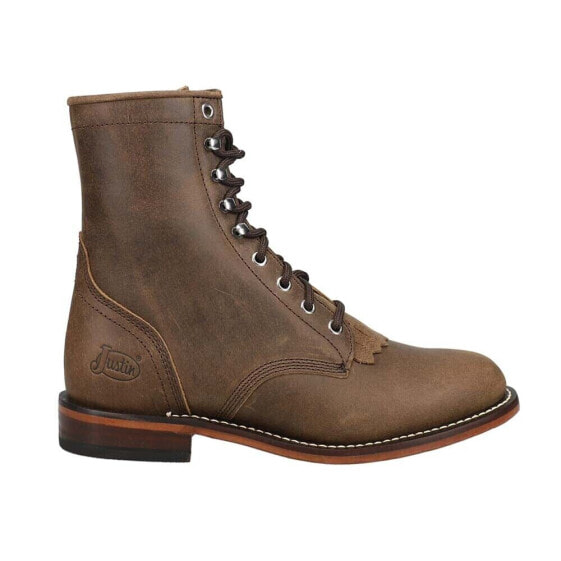 Сапоги женские Justin Boots McKean 7 Inch Roper из водяной буйволыной кожи, цвет коричневый