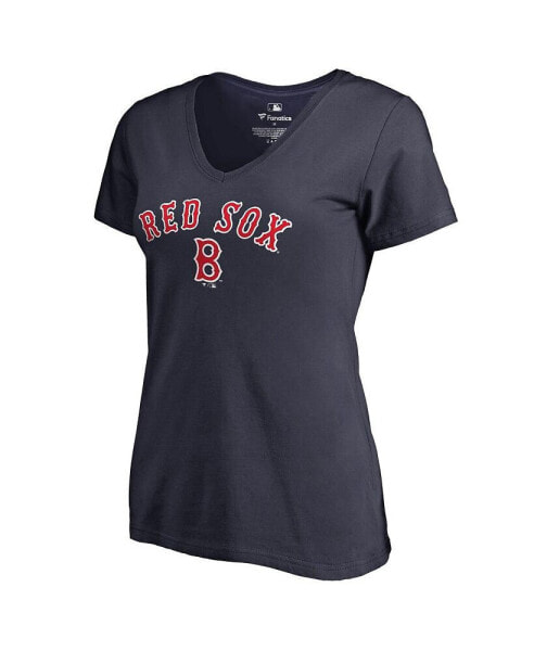 Women's Navy Boston Red Sox Cooperstown Collection Wahconah T-shirt