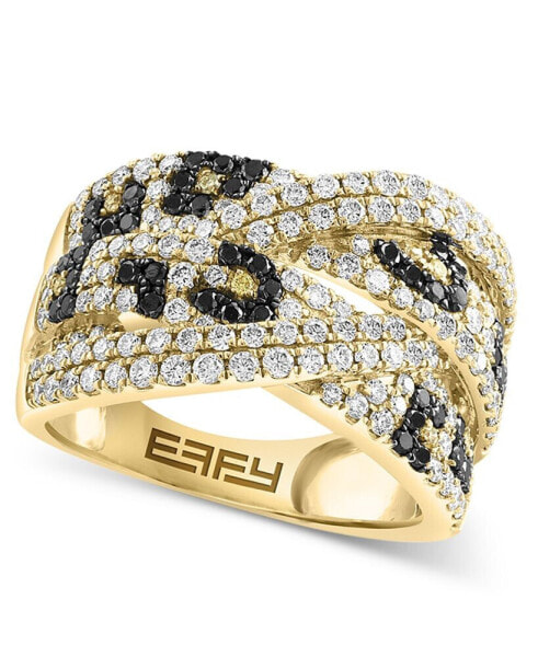 EFFY® Multicolor Diamond Crossover Statement Ring (1-1/3 ct. t.w.) in 14k Gold