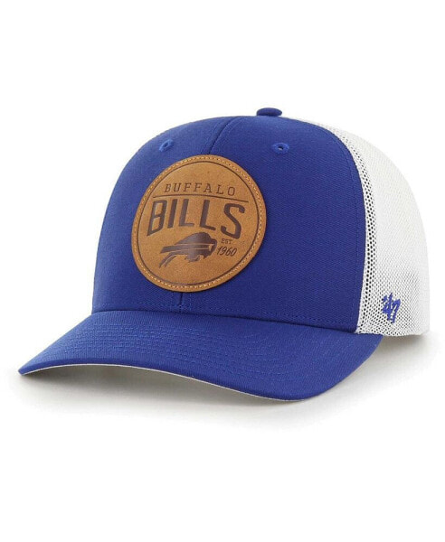 Men's Royal Buffalo Bills Leather Head Flex Hat