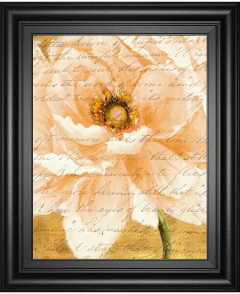 Beautiful Cream Peonies Script I by Patricia Pinto Framed Print Wall Art, 22" x 26"