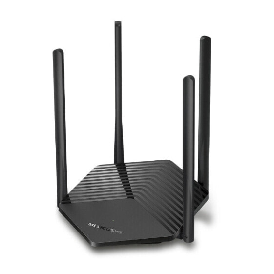 Mercusys AX1800 Dual-Band WiFi 6 Router - Wi-Fi 6 (802.11ax) - Dual-band (2.4 GHz / 5 GHz) - Ethernet LAN - Black - Tabletop router