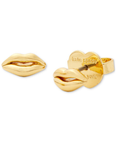 Gold-Tone Lip Mini Stud Earrings