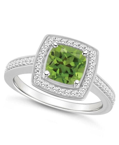 Кольцо Macy's Peridot and Diamond Halo RD53.