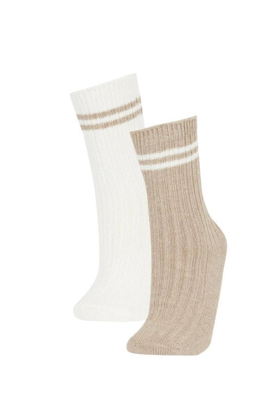Kadın 2'li Pamuklu Kışlık Çorap Y7639azns