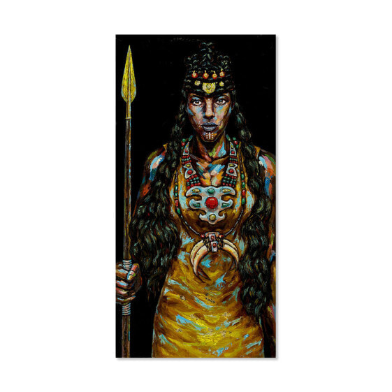 Painting Romimex Canvas Female Warrior 60 x 120 x 3 cm