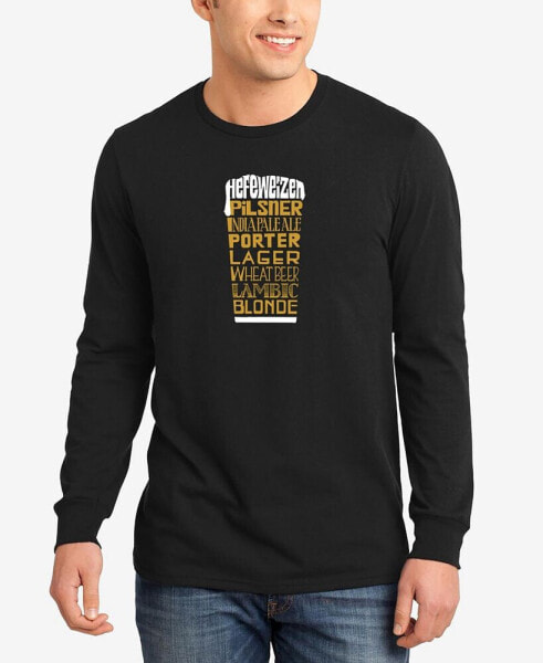 Men's Styles of Beer Word Art Long Sleeves T-shirt