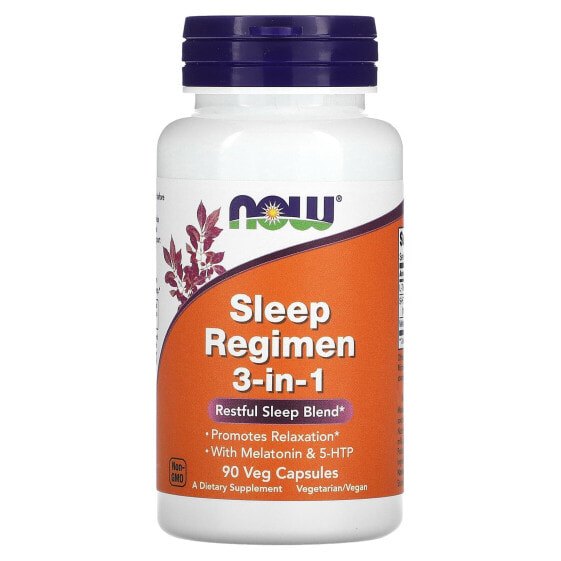Витамины для здорового сна NOW Sleep Regimen 3-в-1, 90 вег капсул