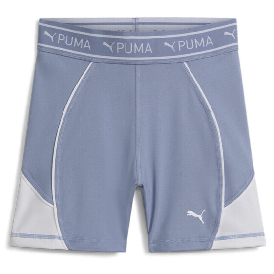 Puma Fit Train Strong 5 Inch Bike Shorts Womens Blue Casual Athletic Bottoms 525
