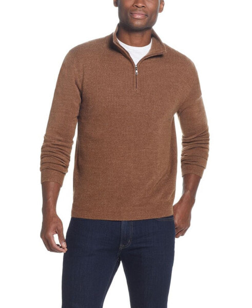 Men's Soft Touch Textured Quarter-Zip Sweater