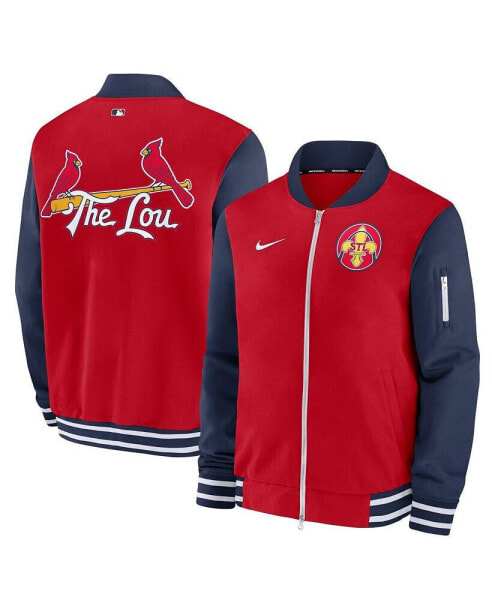 Men's Red St. Louis Cardinals 2024 City Connect Authentic Collection Game Time Full-Zip Jacket