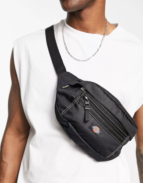 Dickies ashville crossbody bum bag in black