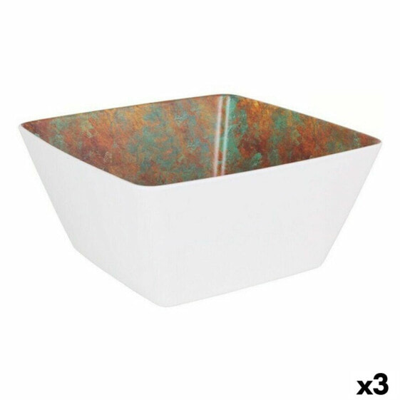 Salad Bowl Viejo Valle Goji Melamin White 25 x 25 x 12 cm (3 Units)