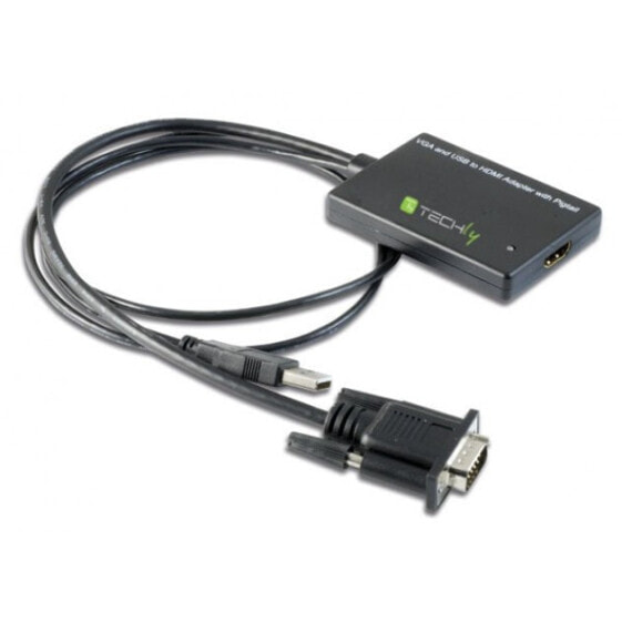 Techly IDATA-HDMI-VGA3 - Black - 0 - 70 °C - -10 - 80 °C - 10 - 85% - 5 - 95% - 126 g