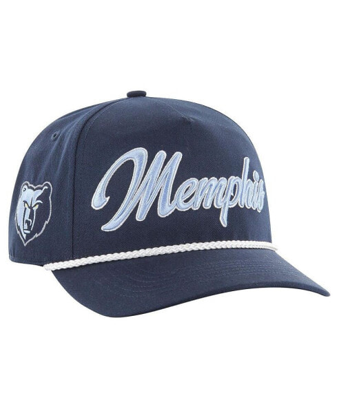 Men's Navy Memphis Grizzlies Overhand Logo Hitch Adjustable Hat