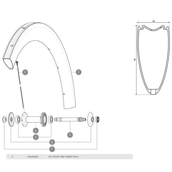 MAVIC CXR Uiltimate 60 Tubular Front Rim