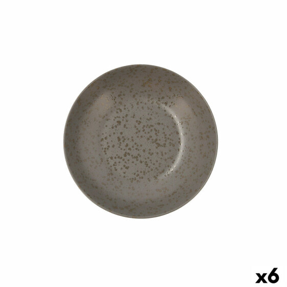 Тарелка глубокая Ariane Oxide керамическая серая Ø 21 см (6 штук)