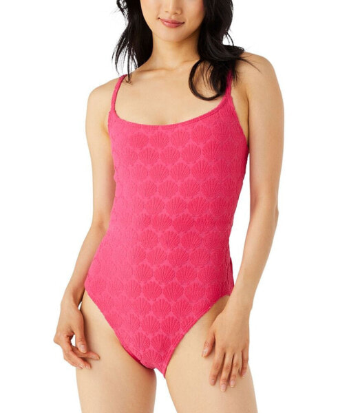 Women's Seashell Burnout Lingerie Tank One-Piece Swimsuit