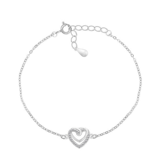 Romantic silver heart bracelet BRC62W