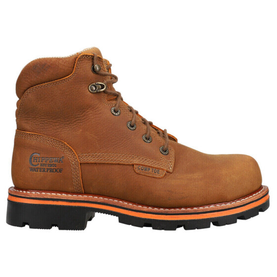 Chippewa Thunderstruck 6 Inch Waterproof Safety Toe Work Mens Brown Work Safety