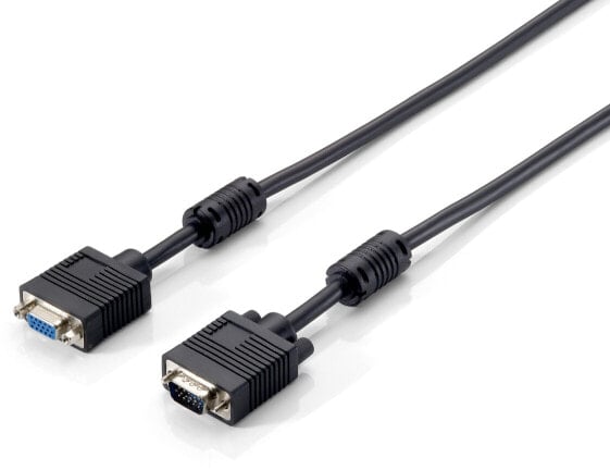 Equip HD15 VGA Extension Cable - 20m - 20 m - VGA (D-Sub) - VGA (D-Sub) - Male - Female - Black
