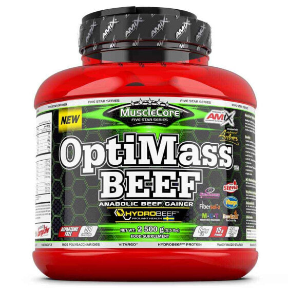 Спортивное питание для спортсменов AMIX OptiMass BEEF 2,5 кг Протеин Лесные Ягоды