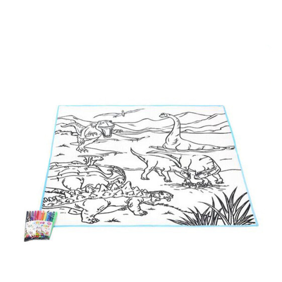 Детский ковер для раскрашивания BB Fun Fantastic Color Динозавры 111354