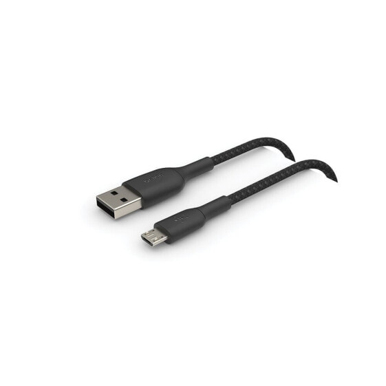 Кабель USB-A на Micro-USB, плетеный, 1м, черный Belkin