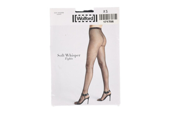 Wolford 171706 Womens Soft Whisper Fishnet Tights Black Size X-Small