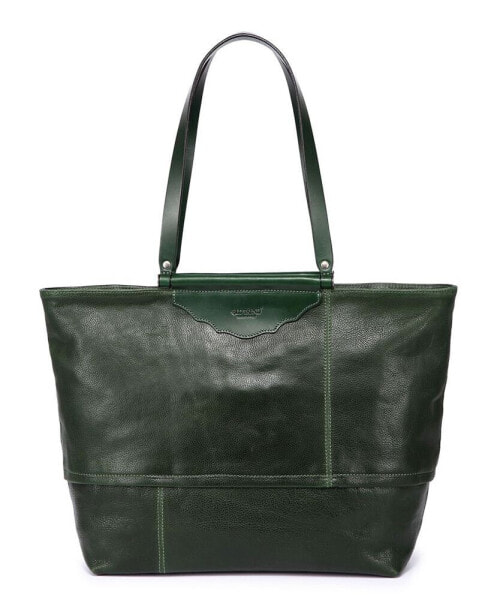 Women's Genuine Leather Holly Leaf Tote Bag
